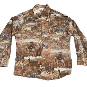 Vtg Kennington LTD California Long Sleeve Shirt Mens XL Civil‎ War VERY THIN